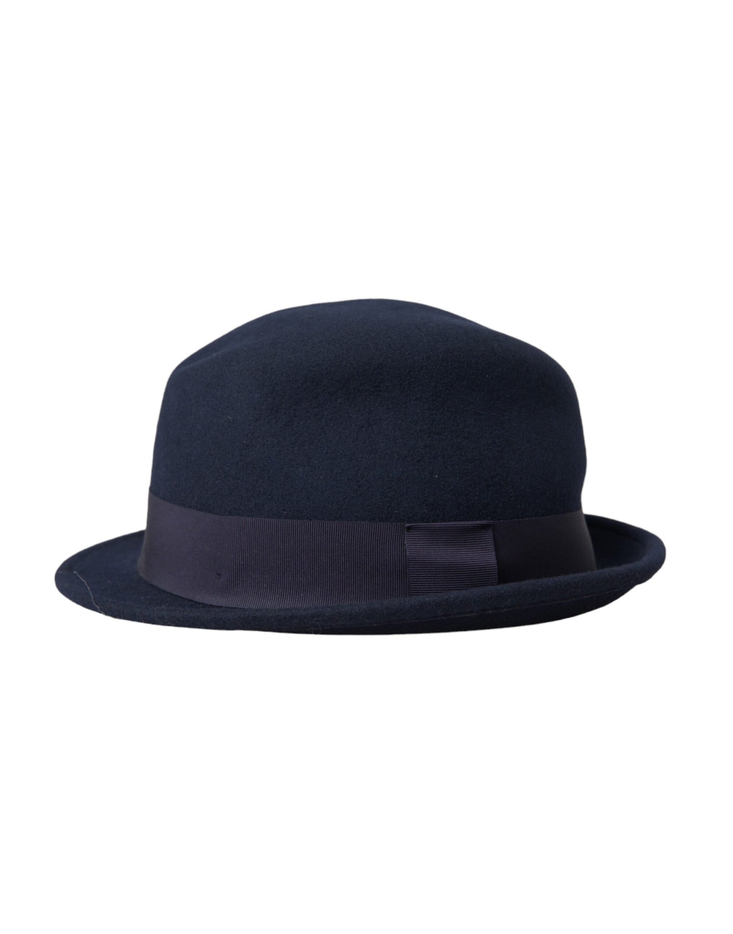 Dolce & Gabbana Dark Blue Wool Fedora Wide Brim Hat Men