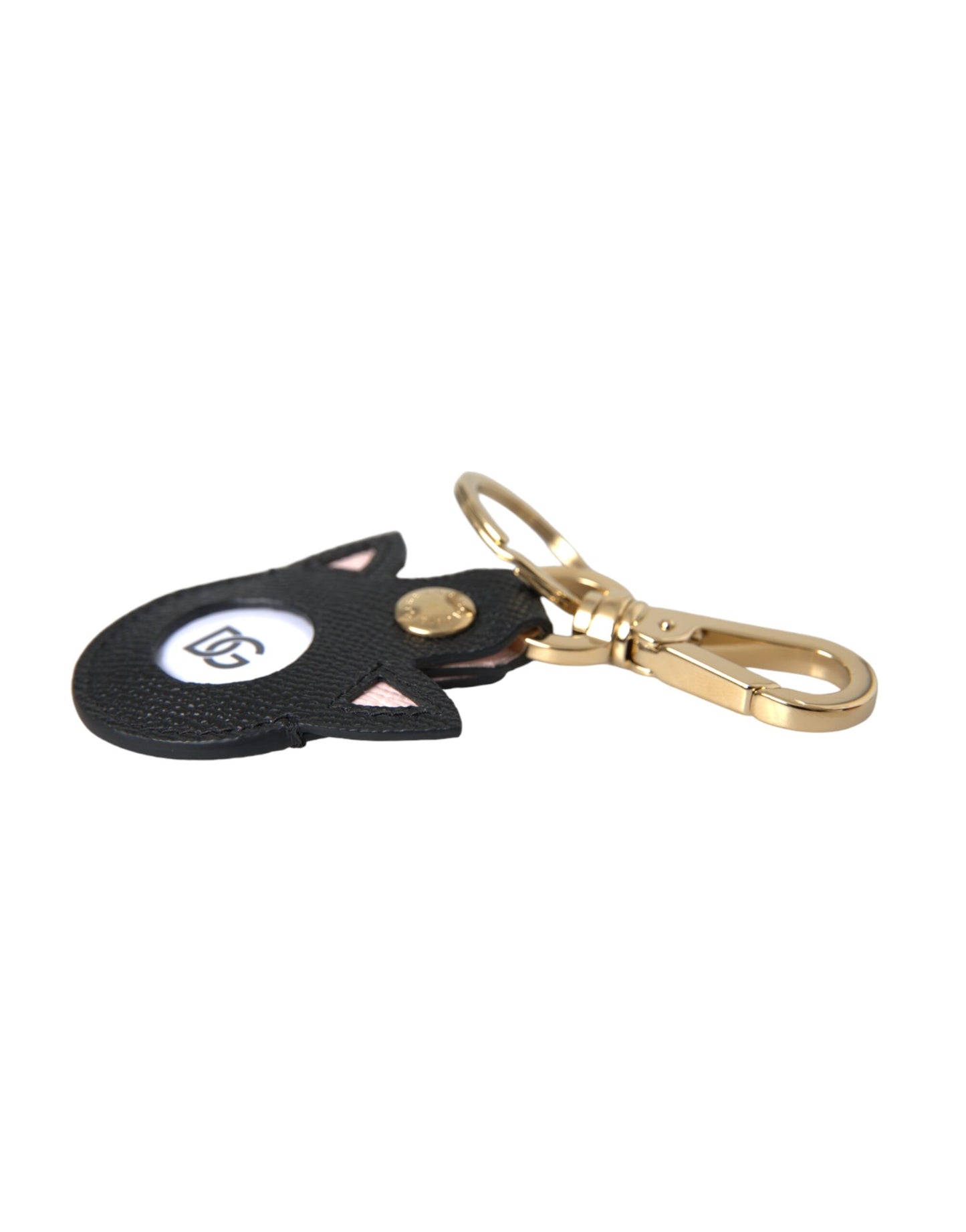 Dolce & Gabbana Multicolor Dauphine Calfskin DG Logo Keyring Keychain