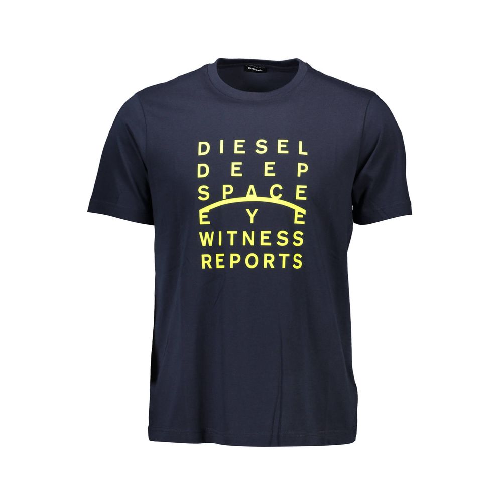 Diesel Blue Cotton Men T-Shirt