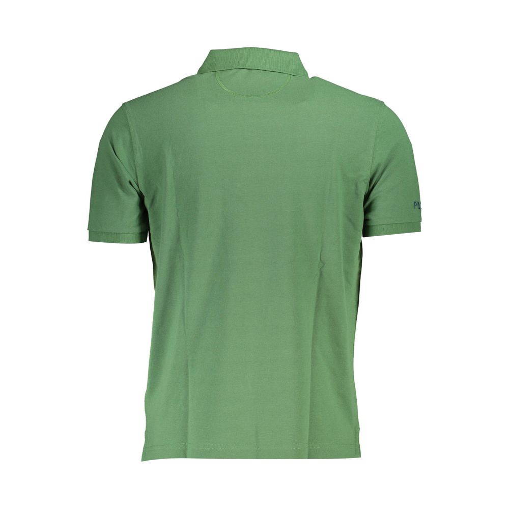 La Martina Green Cotton Men Polo Shirt