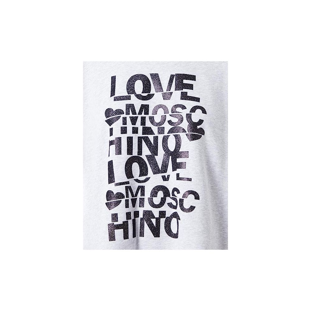 Love Moschino Gray Cotton Women's Oversized Sweatshirt