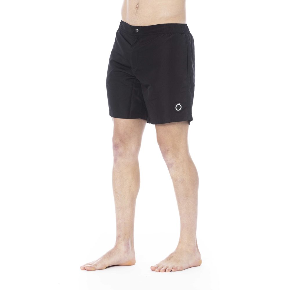 Trussardi Beachwear Black Polyester Men Swimwear