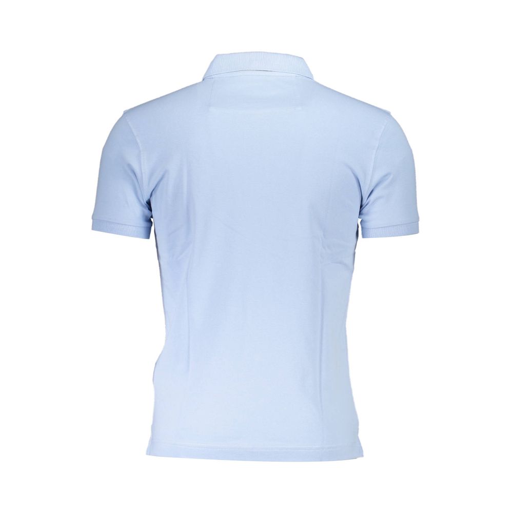 La Martina Light Blue Cotton Men Polo Shirt