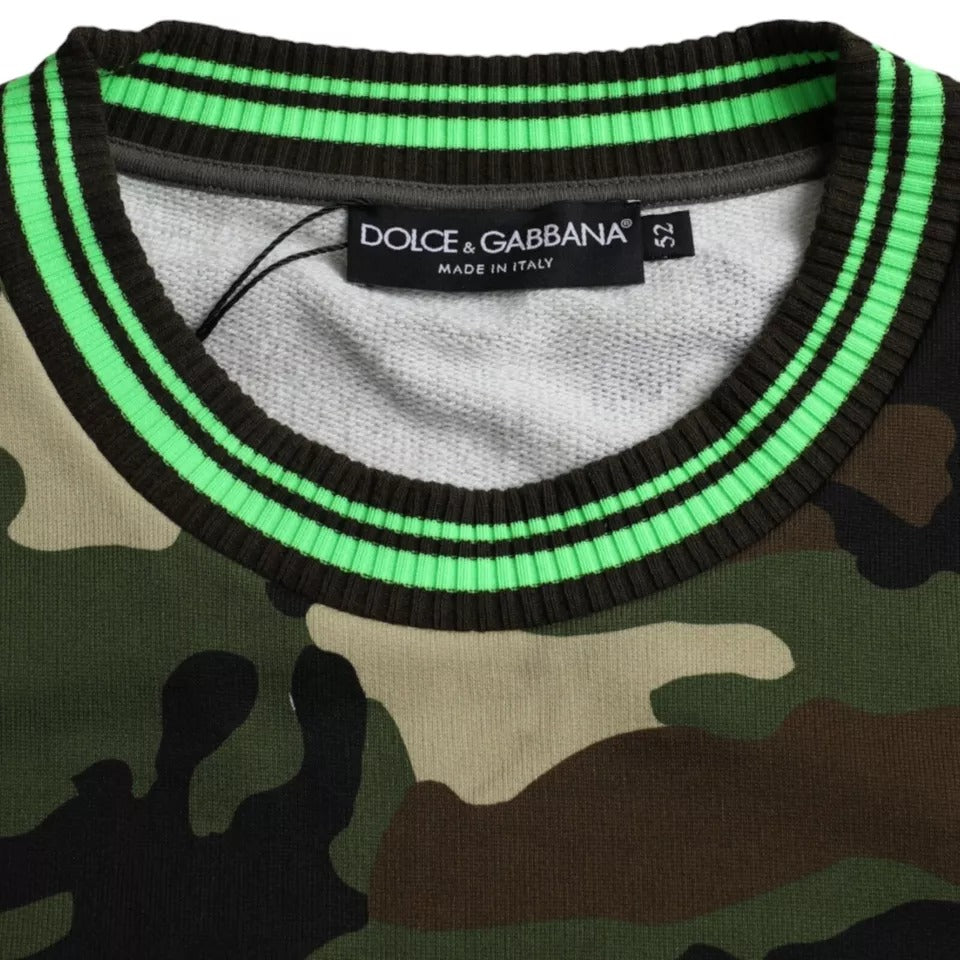 Dolce & Gabbana Multicolor Camouflage Sweatshirt Sweater