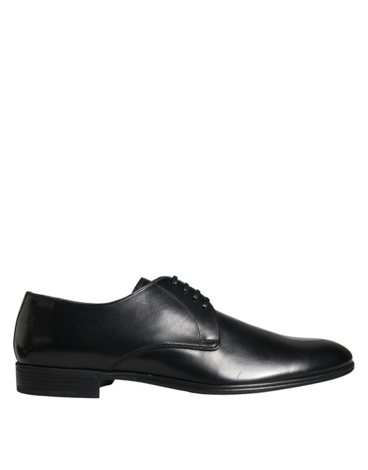 Dolce & Gabbana Black Leather Derby Formal Dress Shoes