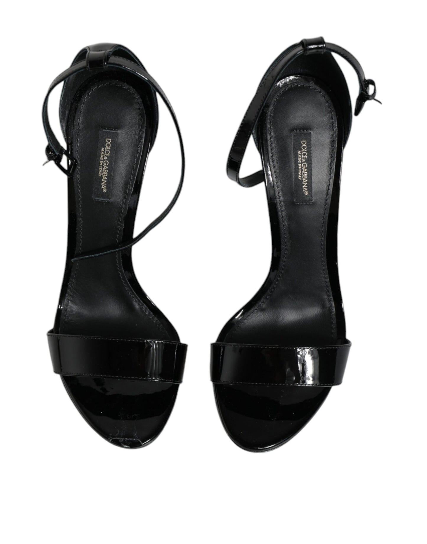 Dolce & Gabbana Black KEIRA Heels Ankle Strap Sandals Shoes