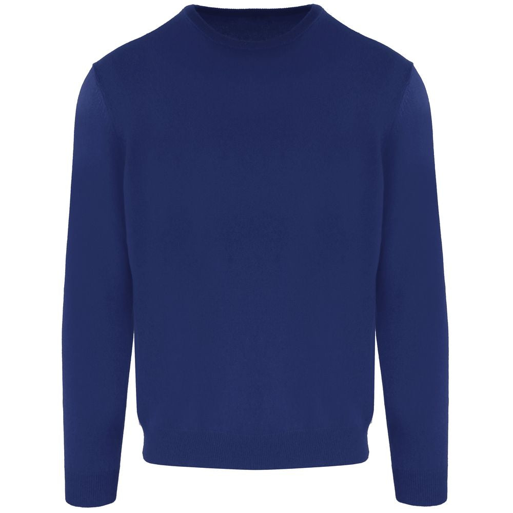 Malo Blue Wool Men Sweater