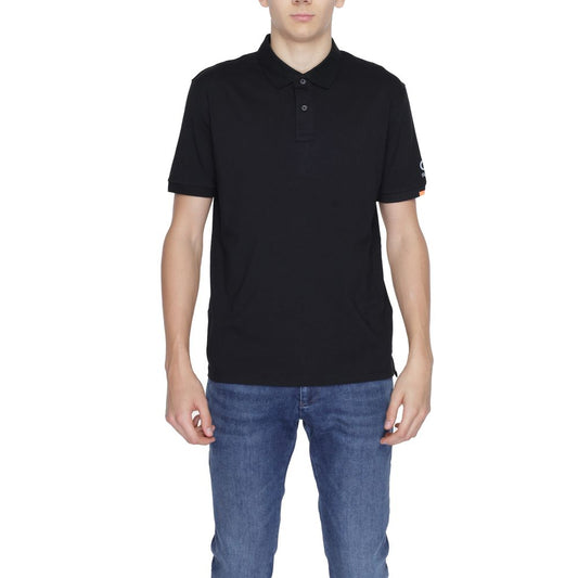 Suns Black Cotton Polo Shirt