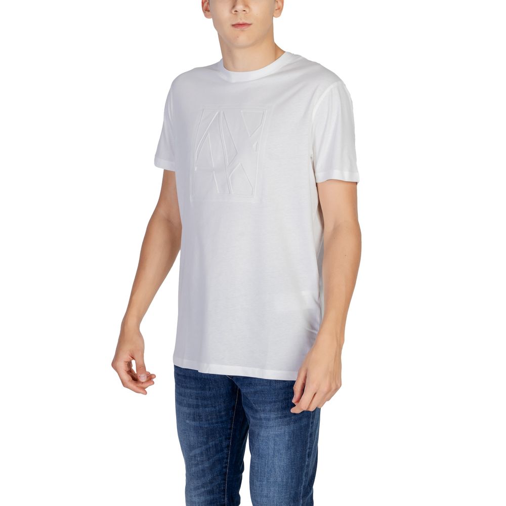 Armani Exchange Cream Cotton T-Shirt