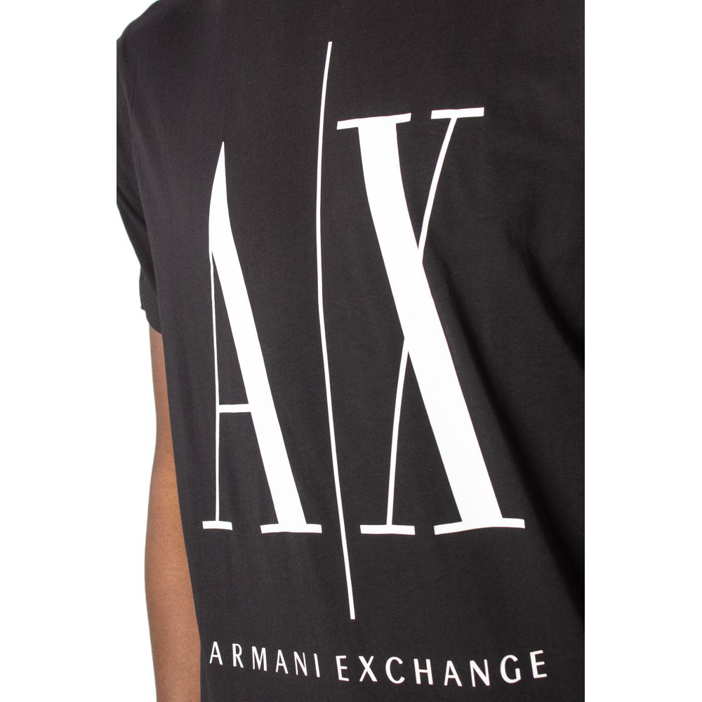 Armani Exchange Black Cotton T-Shirt