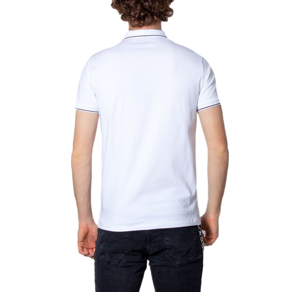 Armani Exchange White Cotton Polo Shirt