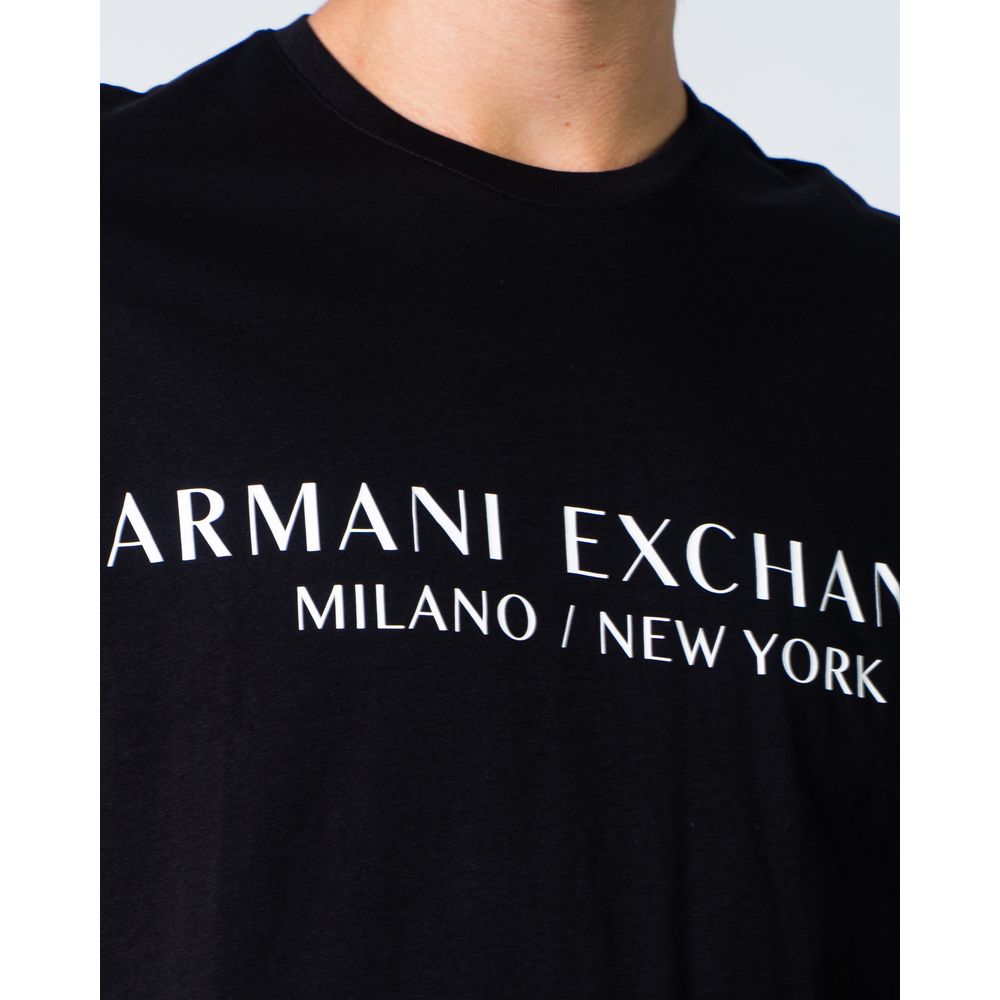 Armani Exchange Black Cotton T-Shirt