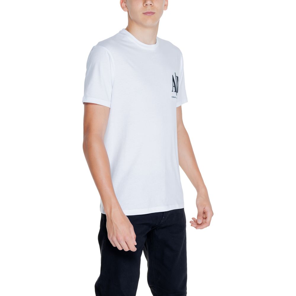 Armani Exchange Black And White Cotton T-Shirt