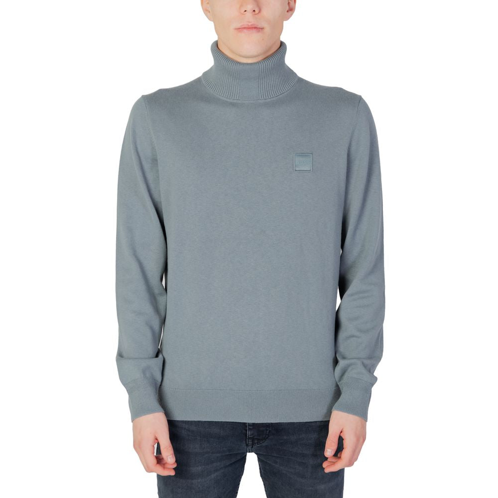 Hugo Boss Green Cotton Sweater