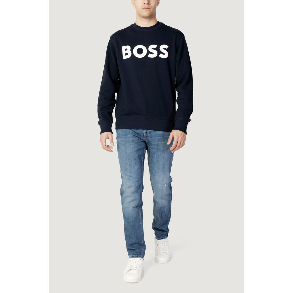 Hugo Boss Blue Cotton Sweater