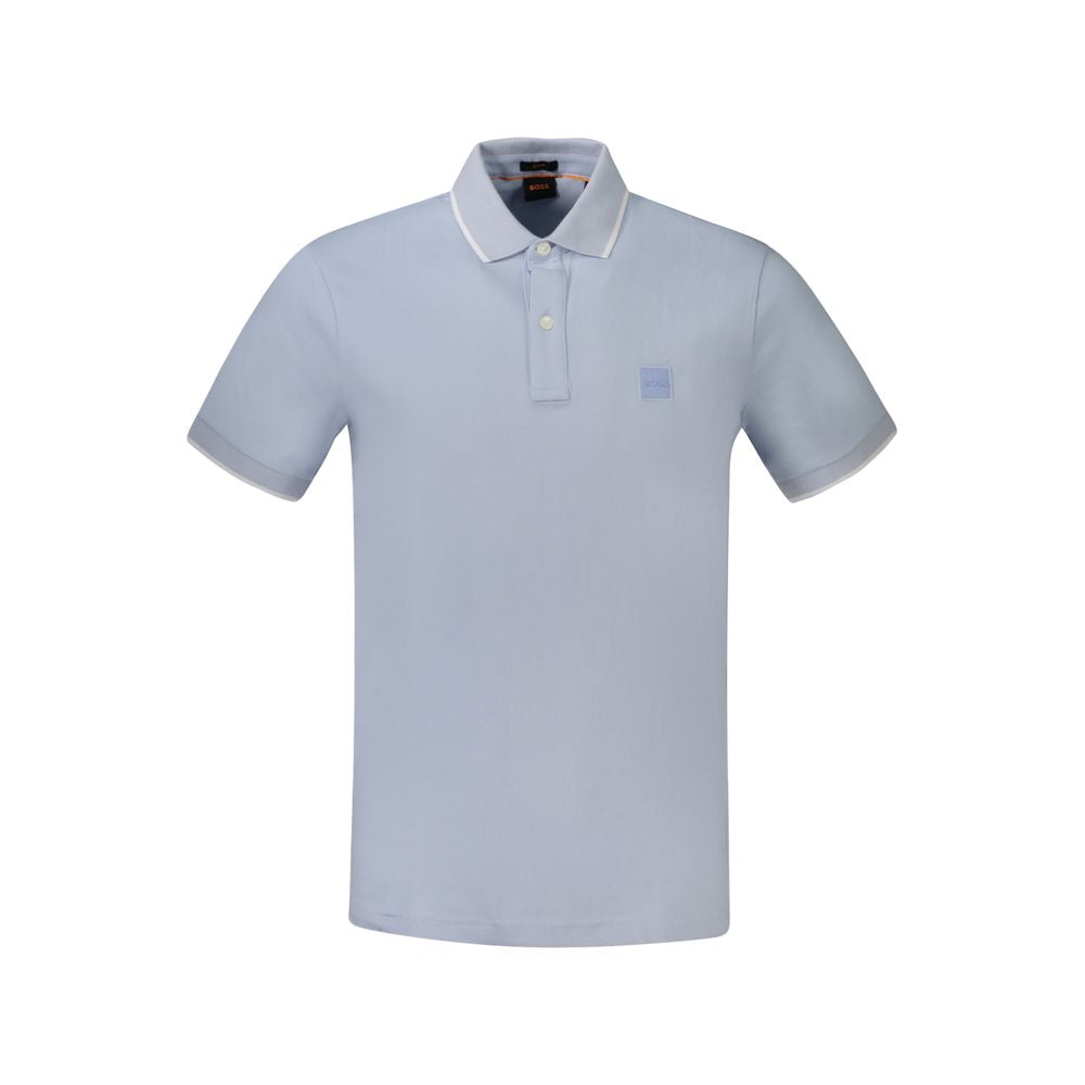 Hugo Boss Light Blue Cotton Polo Shirt