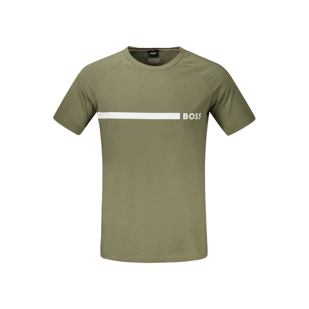 Hugo Boss Green Cotton T-Shirt