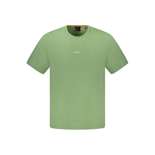 Hugo Boss Green Cotton T-Shirt