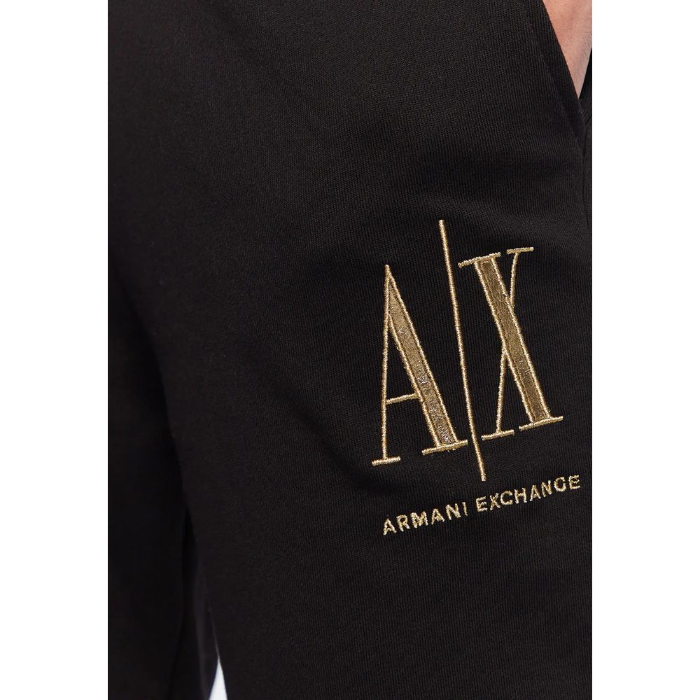 Armani Exchange Black Cotton Jeans & Pant