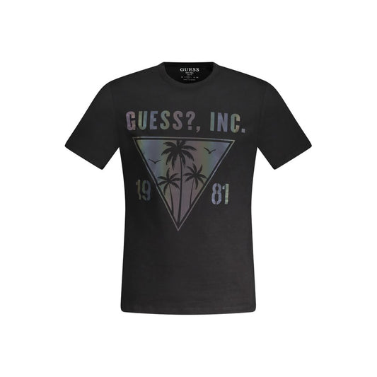 Guess Jeans Black Cotton T-Shirt