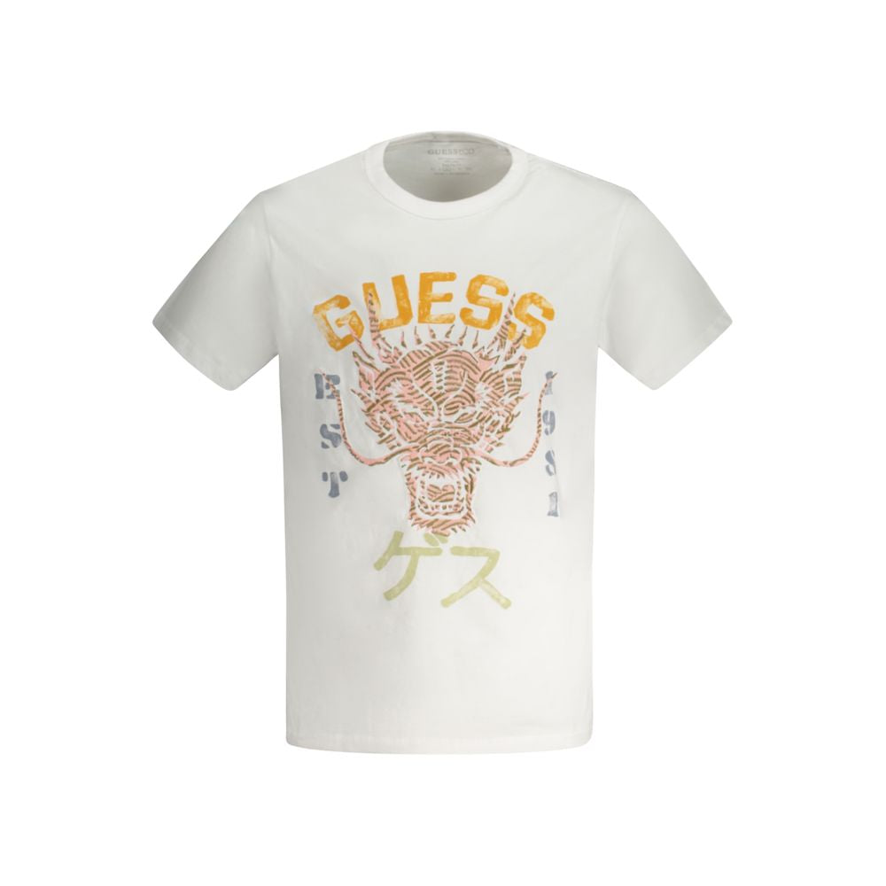 Guess Jeans White Cotton T-Shirt