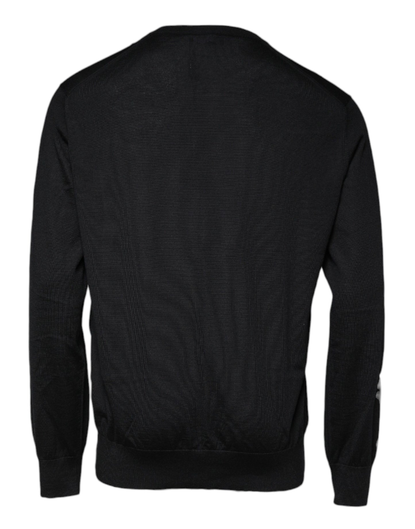 Dolce & Gabbana Black Cashmere Crew Neck Pullover Sweater