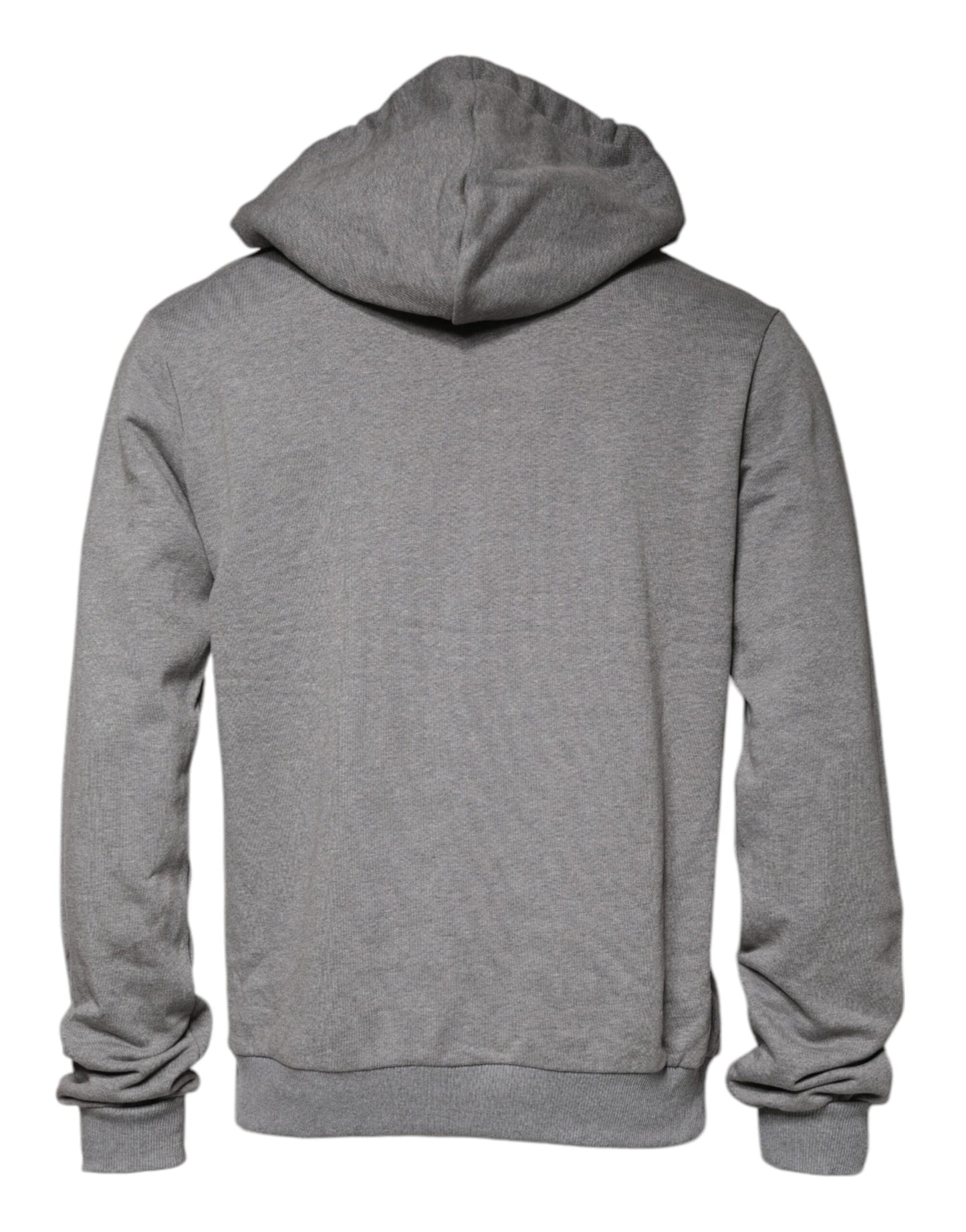 Dolce & Gabbana Gray Pocket Cotton Hooded Sweatshirt Sweater