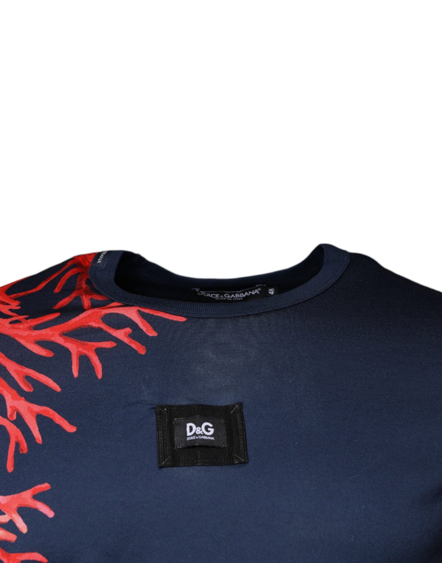 Dolce & Gabbana Blue Cotton Round Neck Short Sleeves T-shirt