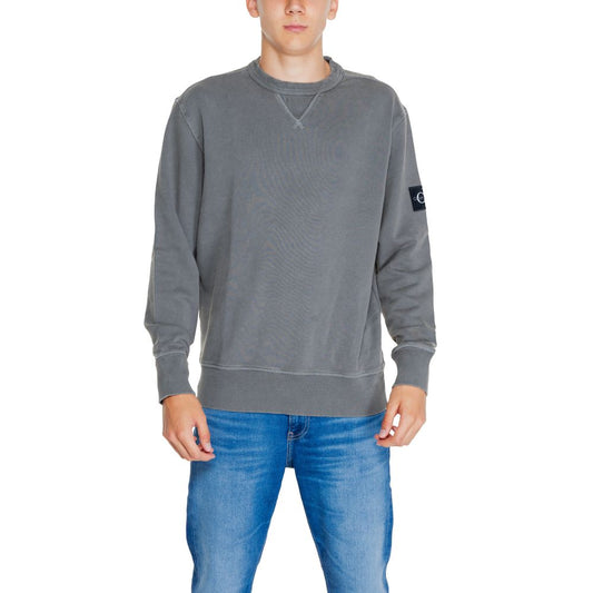 Calvin Klein Jeans Gray Cotton Rigenerato Sweater