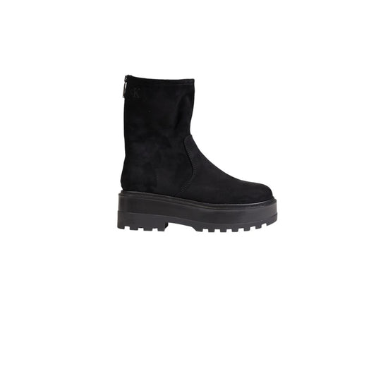 Calvin Klein Black Recycled Polyester Boot