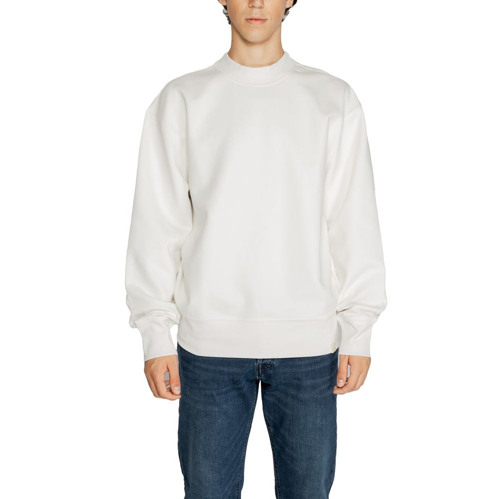 Calvin Klein Jeans White Cotton Rigenerato Sweater