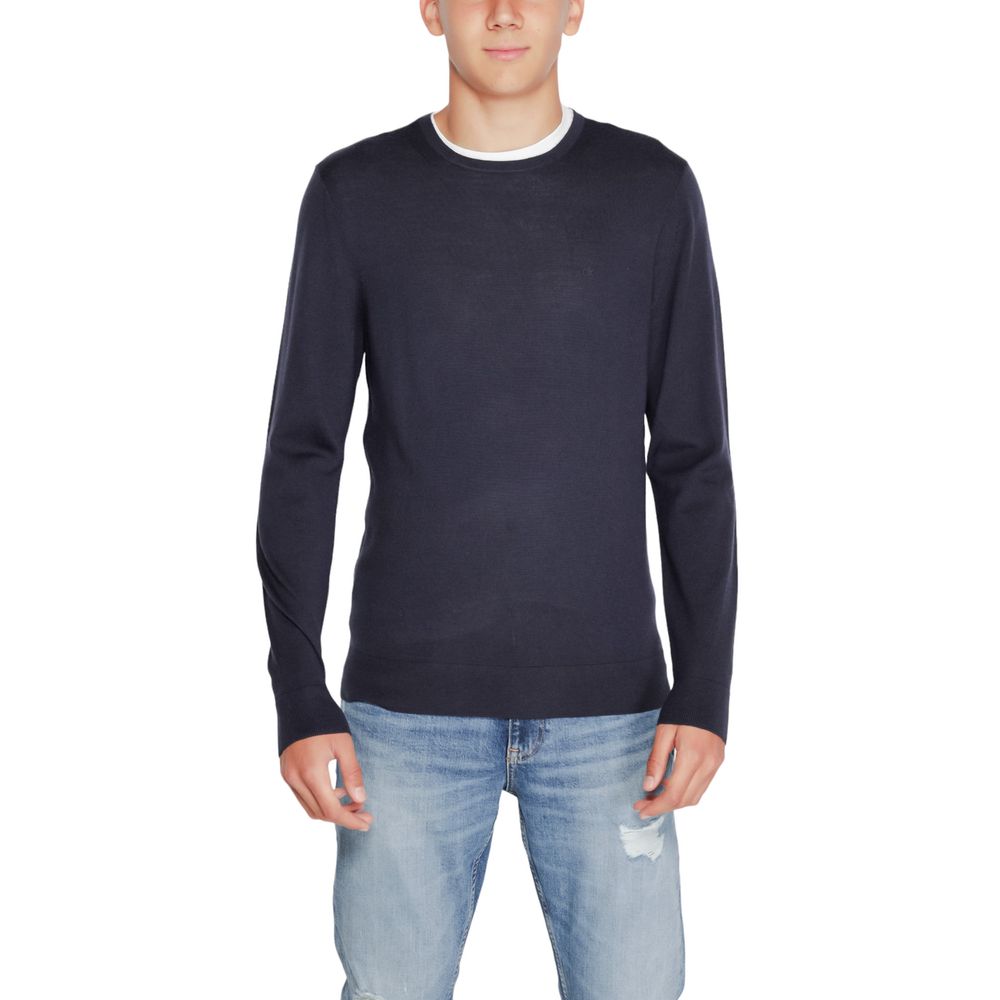 Calvin Klein Blue Wool Wool T-Shirt