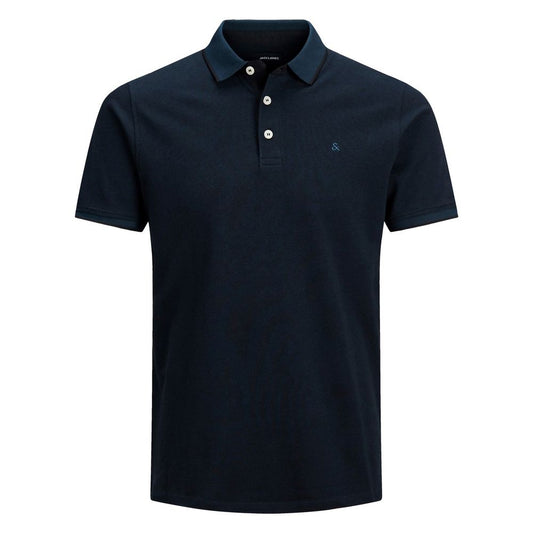 Jack Jones Blue Cotton Polo Shirt