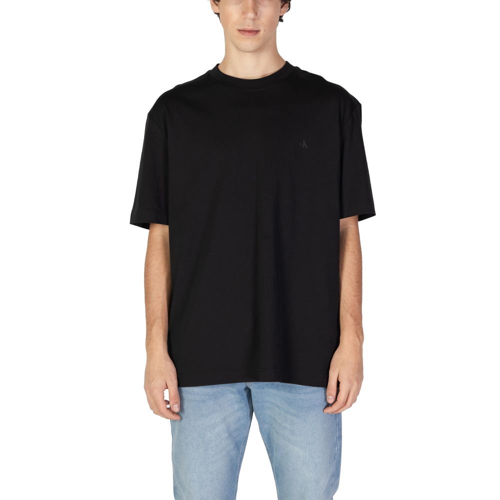 Calvin Klein Jeans Black Cotton Rigenerato T-Shirt