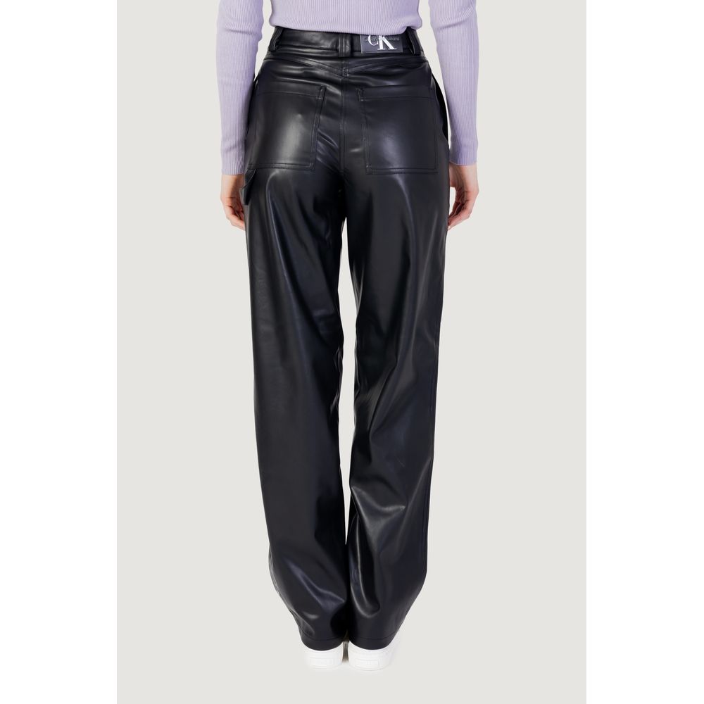 Calvin Klein Jeans Black Recycled Polyester Jeans & Pant