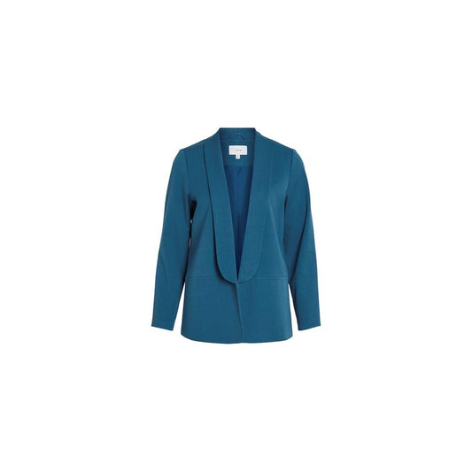 Vila Clothes Blue Polyester Suits & Blazer