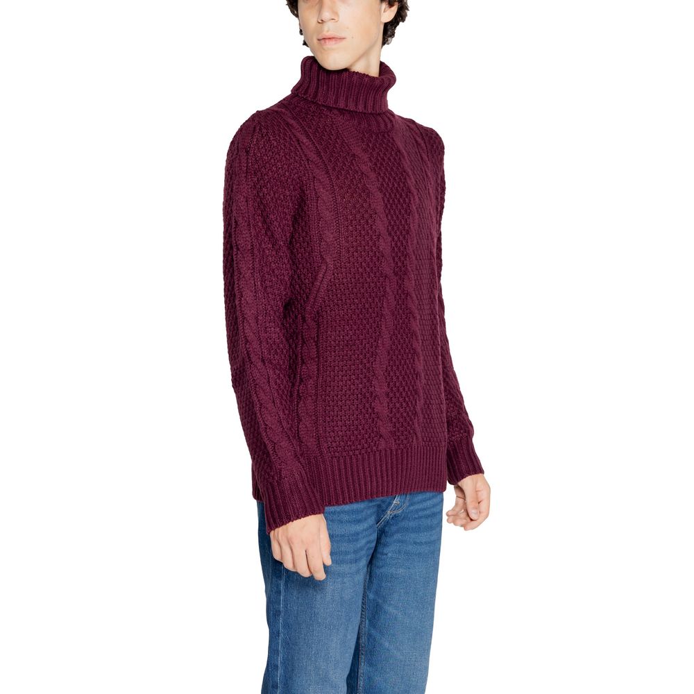 Gianni Lupo Bordeaux Polyester Sweater