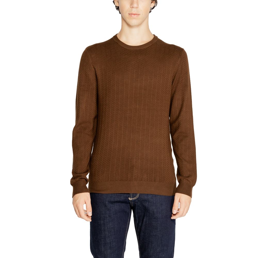 Antony Morato Brown Viscose Sweater