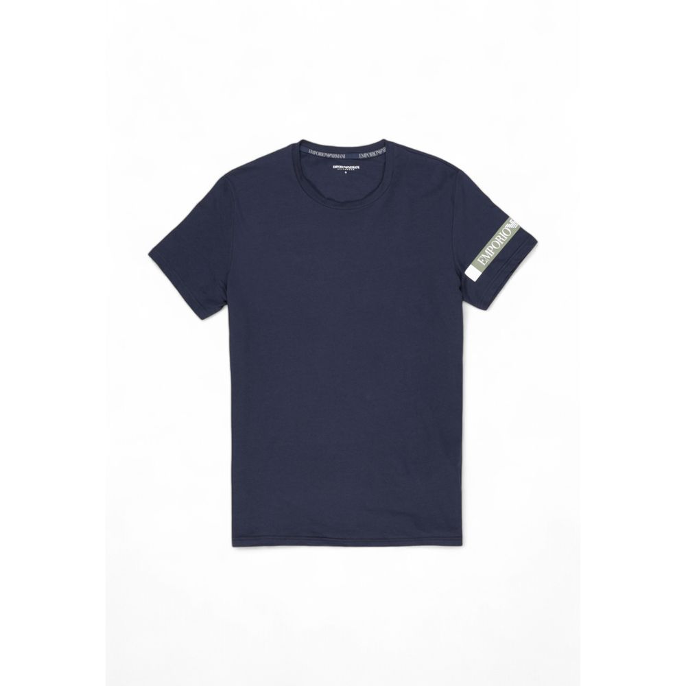 Emporio Armani Underwear Blue Cotton T-Shirt