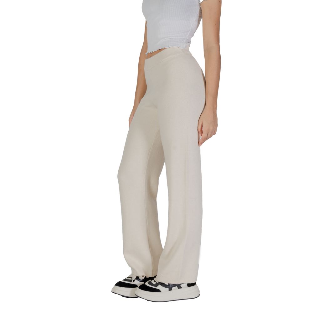 Vero Moda Cream Viscose Jeans & Pant