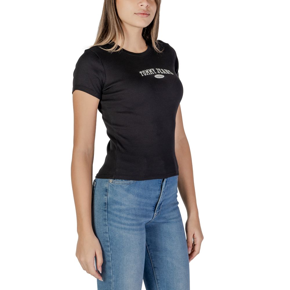 Tommy Hilfiger Jeans Black Cotton Tops & T-Shirt