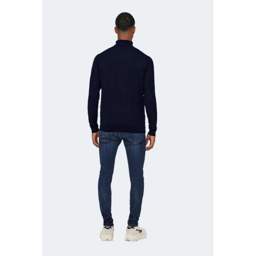 Only & Sons Blue Viscose Sweater