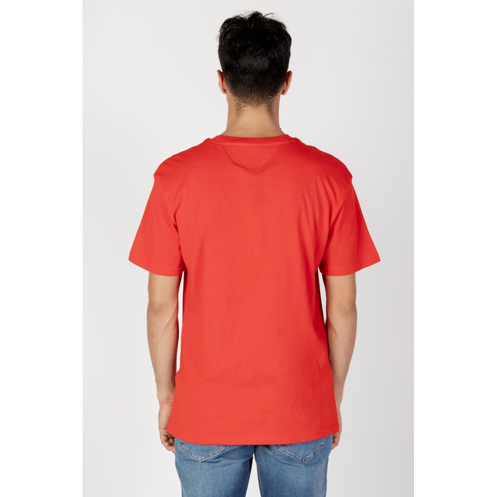 Tommy Hilfiger Jeans Red Cotton T-Shirt