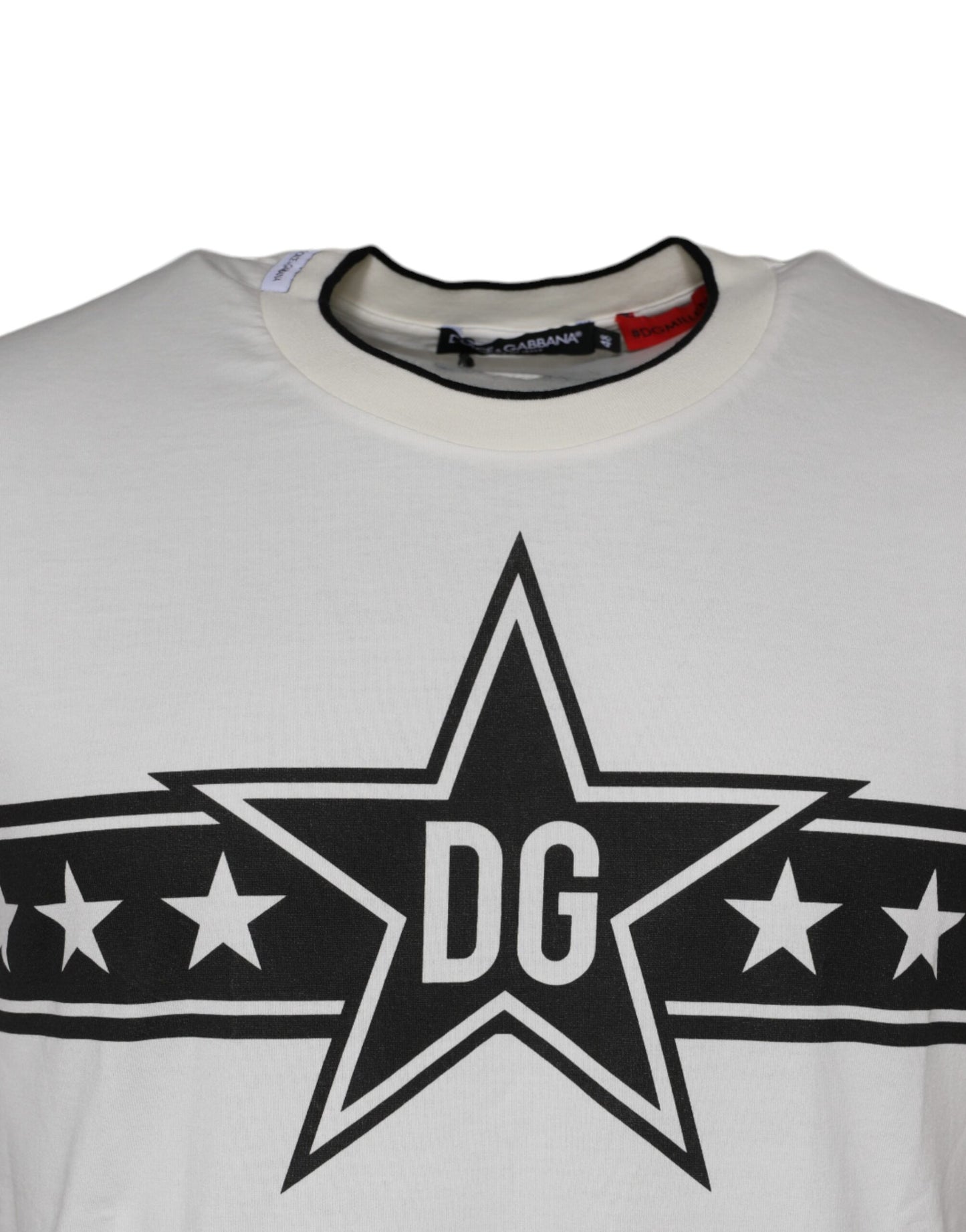 Dolce & Gabbana White DG Stars Print Cotton T-shirt