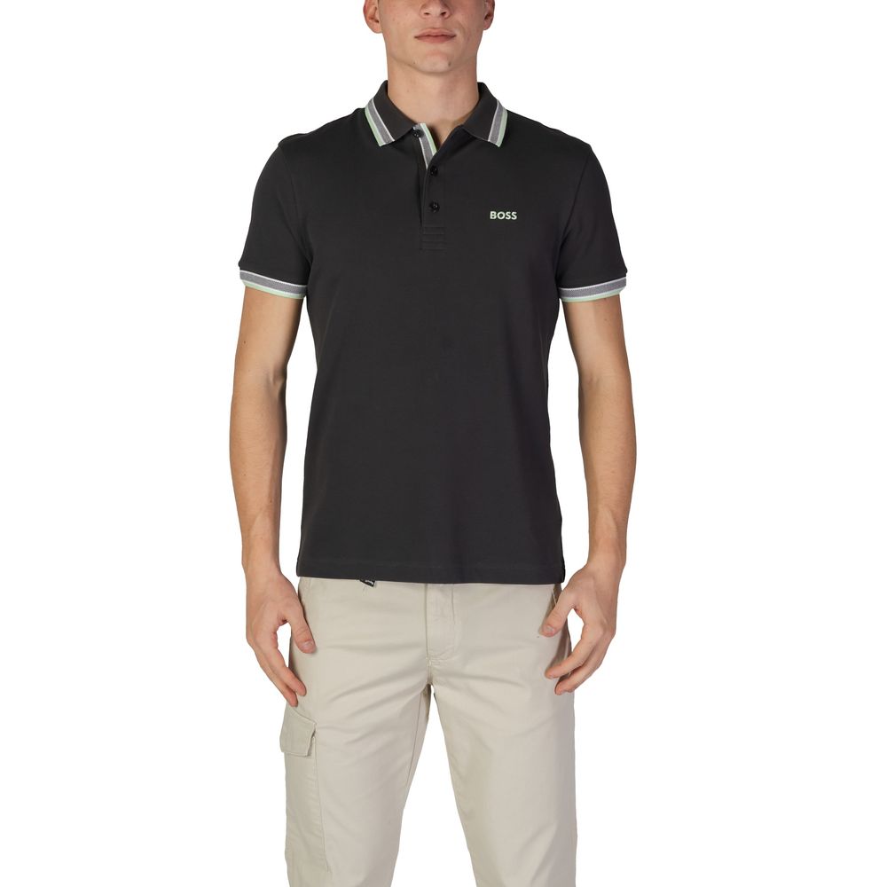 Hugo Boss Gray Cotton Polo Shirt