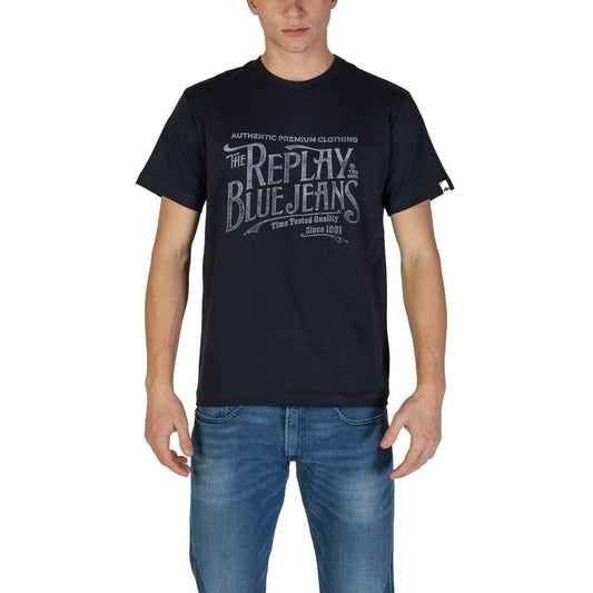 Replay Blue Cotton T-Shirt