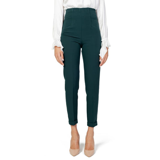 Sandro Ferrone Green Polyester Jeans & Pant