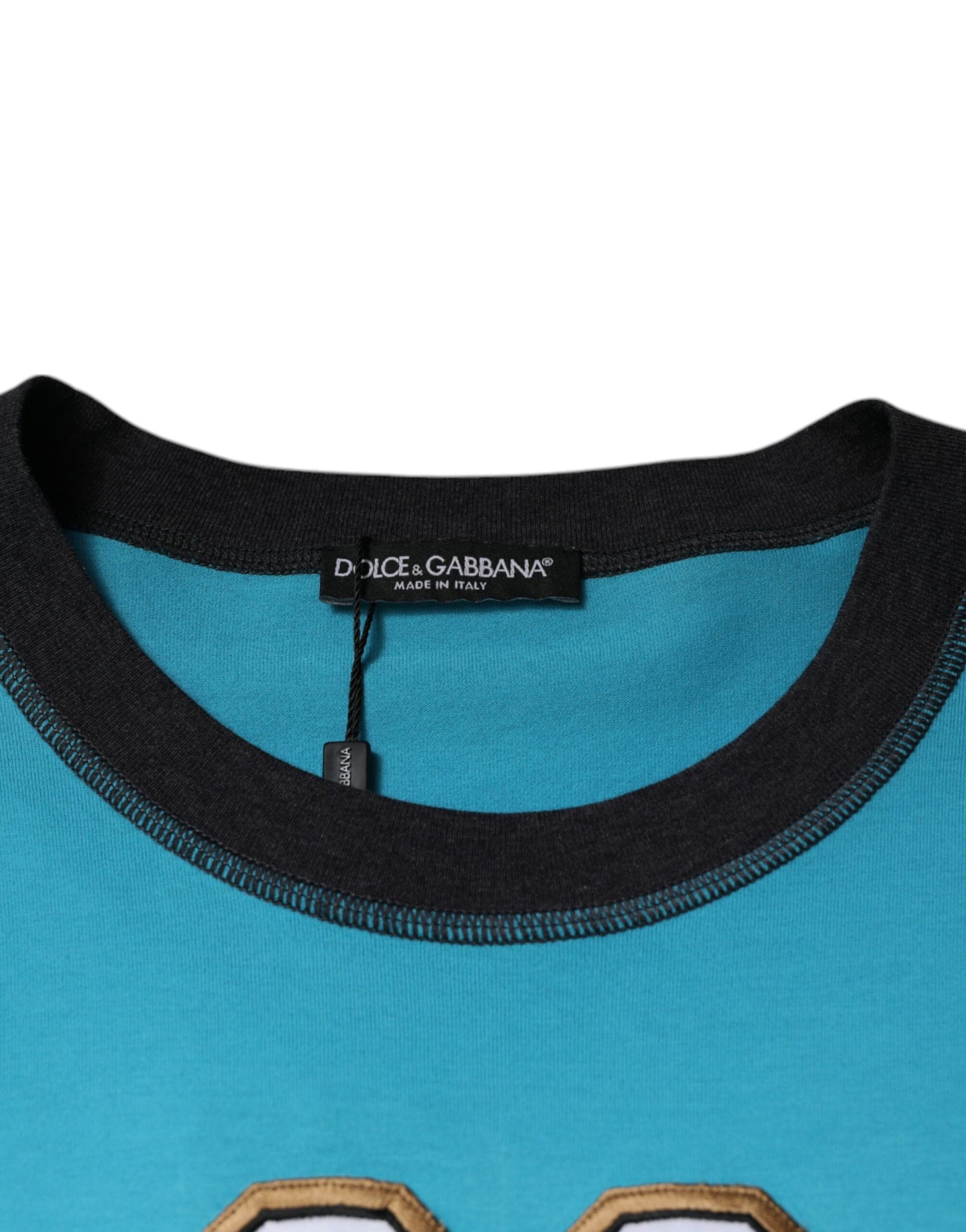 Dolce & Gabbana Blue Logo Crew Neck Short Sleeves T-shirt