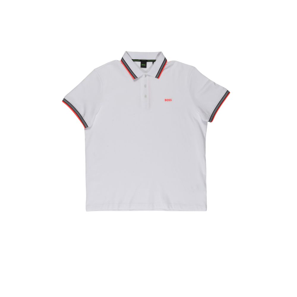 Hugo Boss White Cotton Polo Shirt