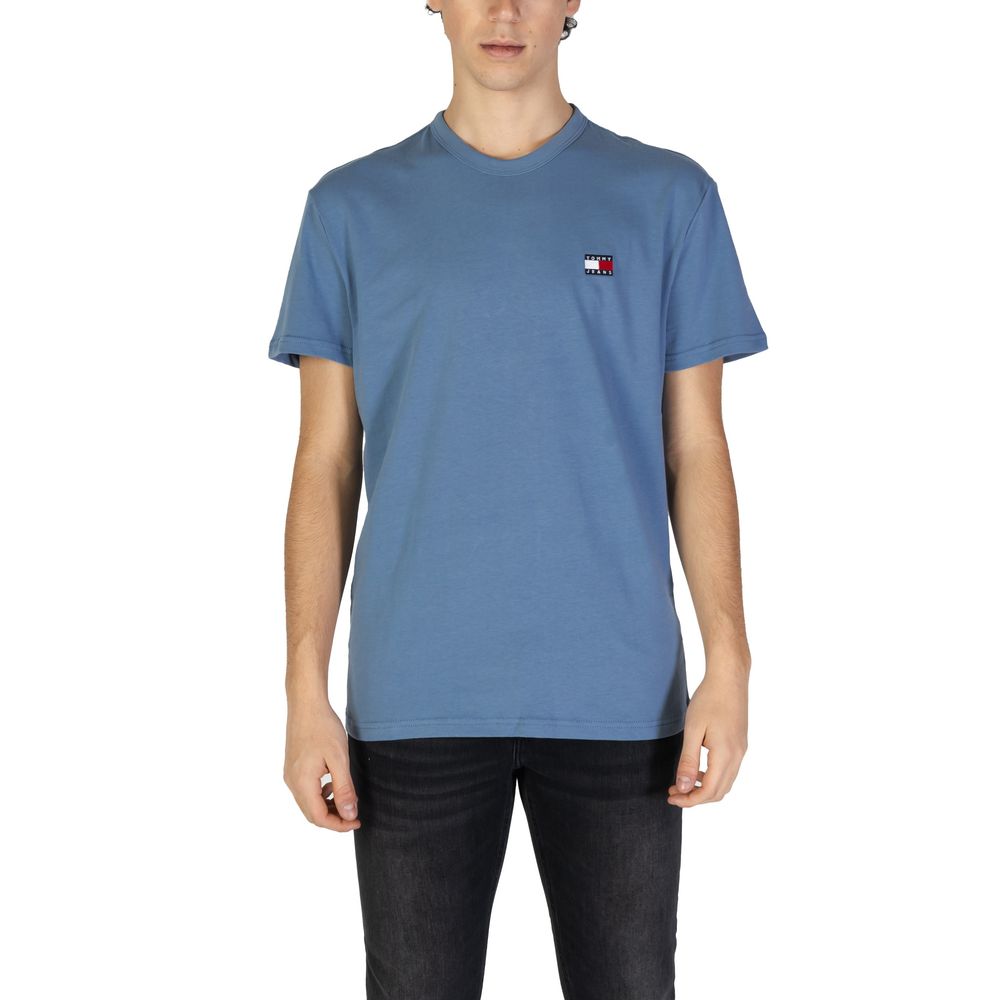 Tommy Hilfiger Jeans Light Blue Cotton Rigenerato T-Shirt